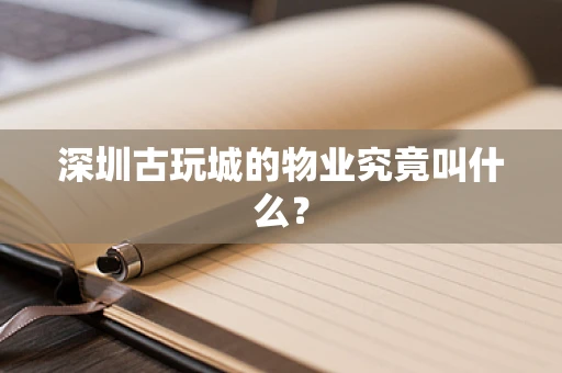 深圳古玩城的物业究竟叫什么？