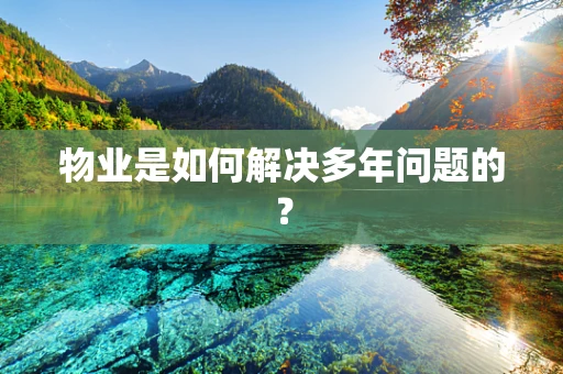 物业是如何解决多年问题的？