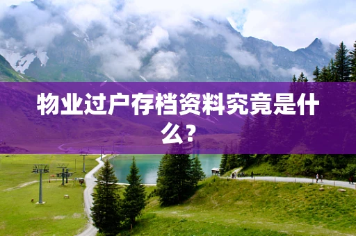 物业过户存档资料究竟是什么？