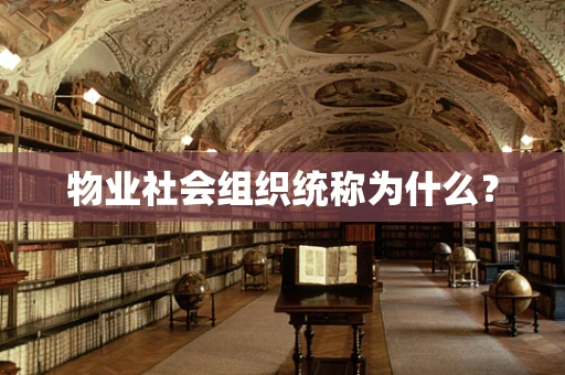 物业社会组织统称为什么？
