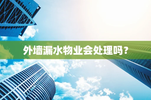 外墙漏水物业会处理吗？
