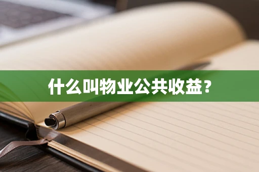 什么叫物业公共收益？