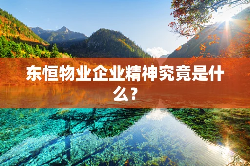 东恒物业企业精神究竟是什么？