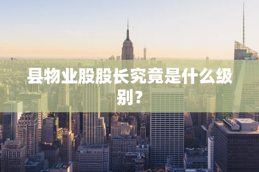 县物业股股长究竟是什么级别？