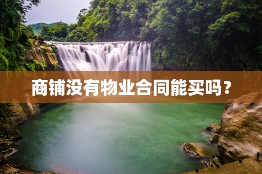 商铺没有物业合同能买吗？