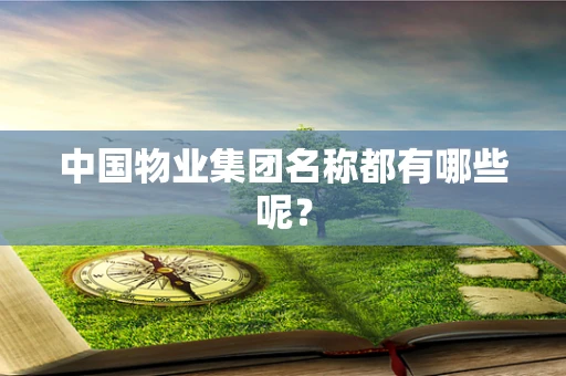 中国物业集团名称都有哪些呢？