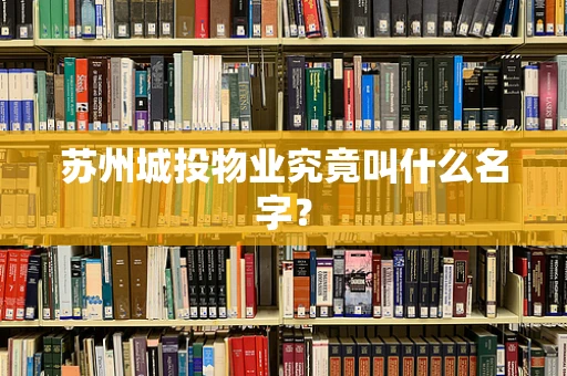 苏州城投物业究竟叫什么名字？