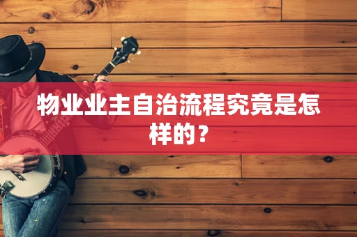 物业业主自治流程究竟是怎样的？