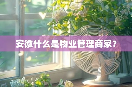 安徽什么是物业管理商家？