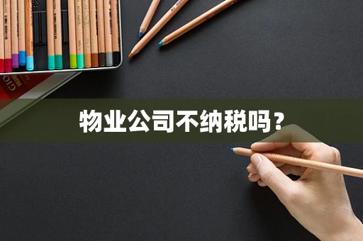 物业公司不纳税吗？
