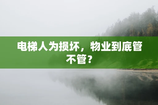 电梯人为损坏，物业到底管不管？