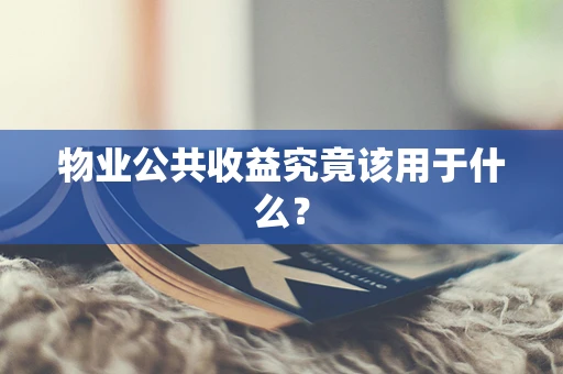 物业公共收益究竟该用于什么？