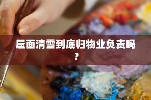 屋面清雪到底归物业负责吗？