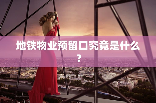 地铁物业预留口究竟是什么？