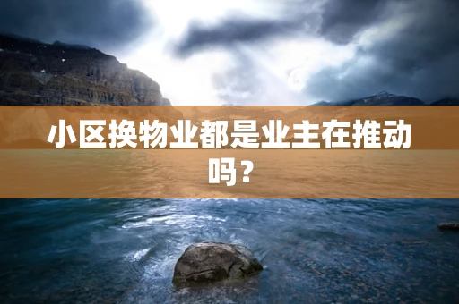 小区换物业都是业主在推动吗？