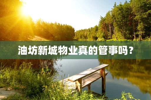油坊新城物业真的管事吗？