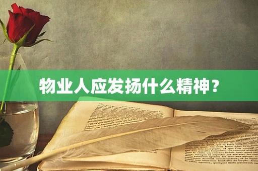 物业人应发扬什么精神？