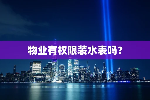物业有权限装水表吗？