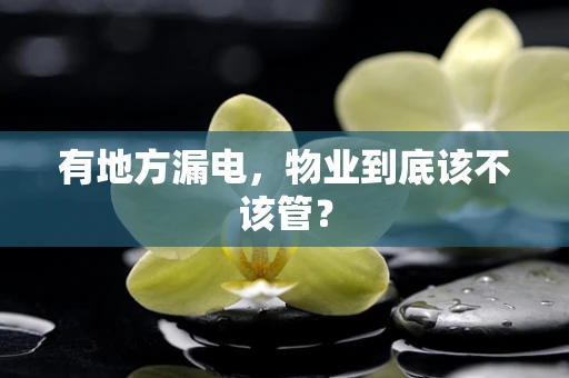 有地方漏电，物业到底该不该管？