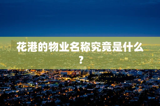 花港的物业名称究竟是什么？