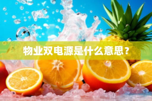 物业双电源是什么意思？