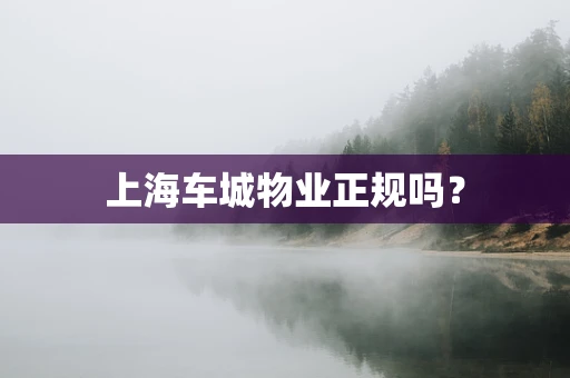 上海车城物业正规吗？