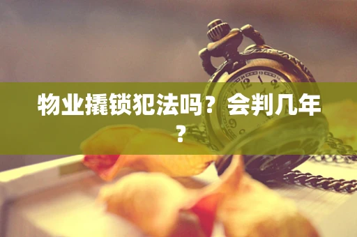 物业撬锁犯法吗？会判几年？