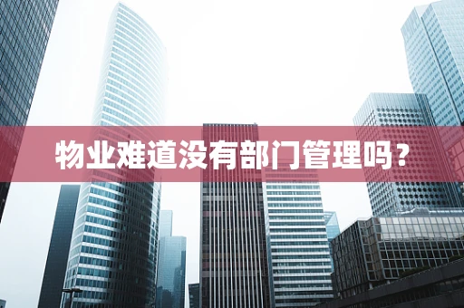物业难道没有部门管理吗？