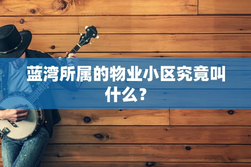 蓝湾所属的物业小区究竟叫什么？