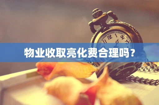 物业收取亮化费合理吗？