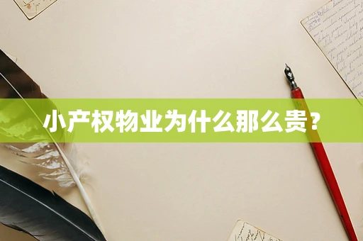 小产权物业为什么那么贵？