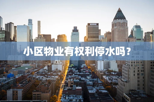 小区物业有权利停水吗？