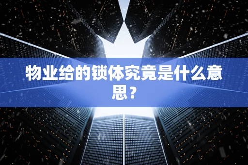 物业给的锁体究竟是什么意思？
