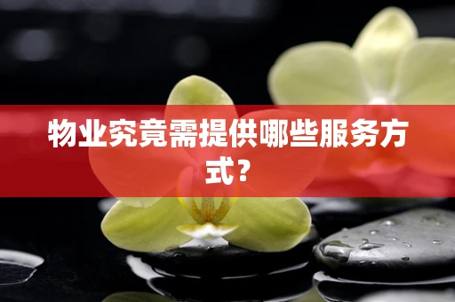物业究竟需提供哪些服务方式？