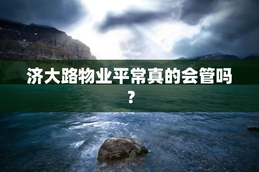 济大路物业平常真的会管吗？