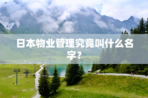 日本物业管理究竟叫什么名字？