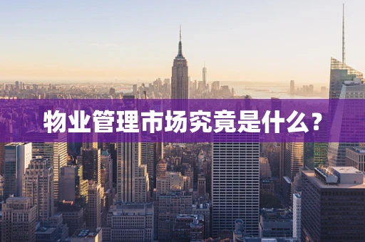 物业管理市场究竟是什么？
