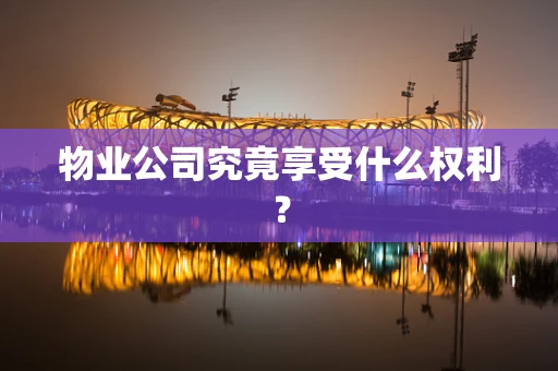物业公司究竟享受什么权利？