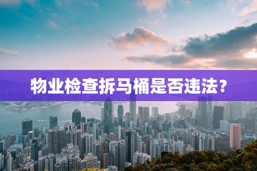 物业检查拆马桶是否违法？