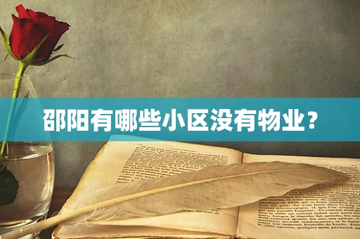 邵阳有哪些小区没有物业? 邵阳有哪些小区没有物业?