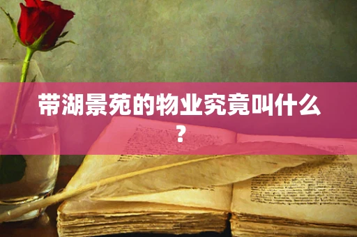 带湖景苑的物业究竟叫什么？