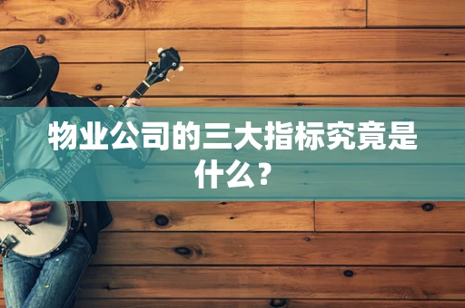 物业公司的三大指标究竟是什么？