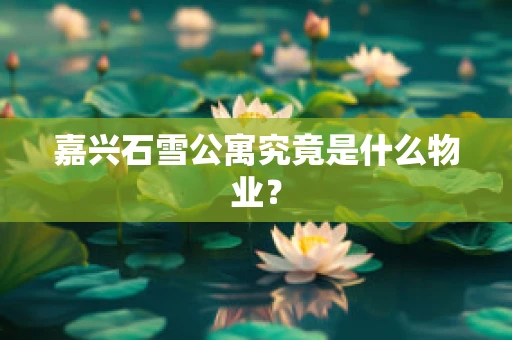 嘉兴石雪公寓究竟是什么物业？