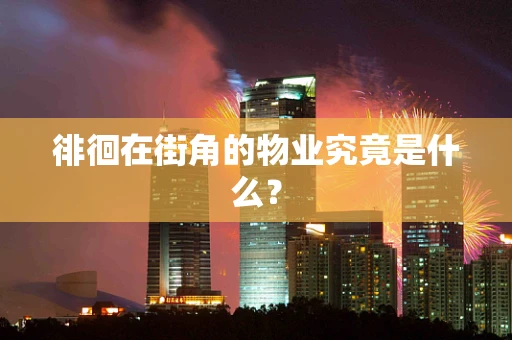 徘徊在街角的物业究竟是什么？