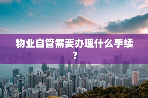 物业自管需要办理什么手续？