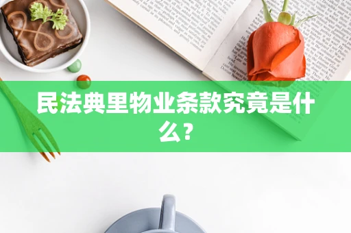 民法典里物业条款究竟是什么？