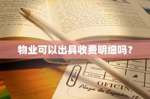 物业可以出具收费明细吗？