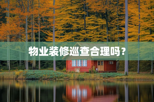 物业装修巡查合理吗？