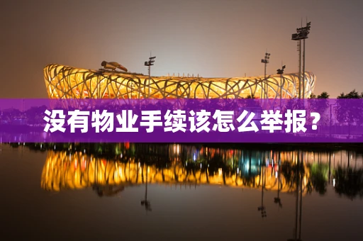 没有物业手续该怎么举报？