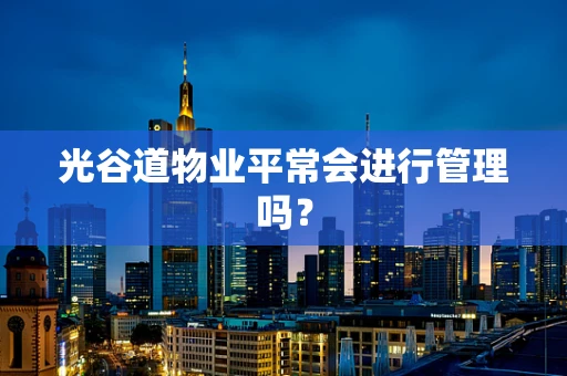 光谷道物业平常会进行管理吗？